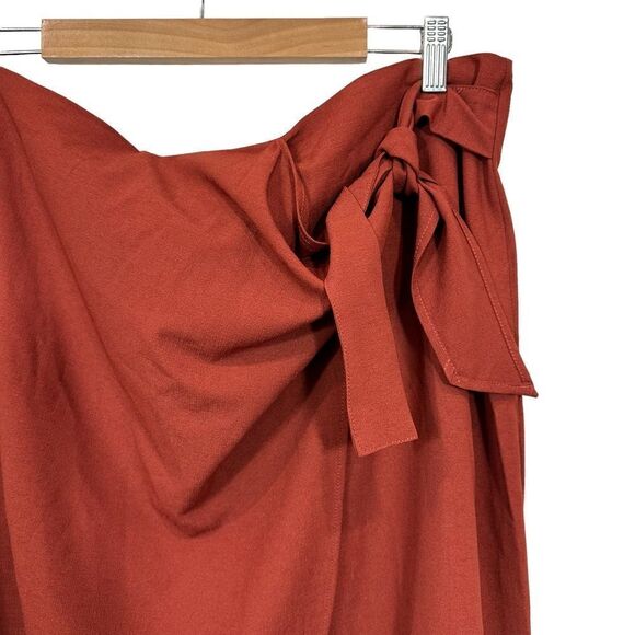 NWT Side Faux Wrap Cinnamon Fall Midi Skirt, 1XL - Picture 3 of 10